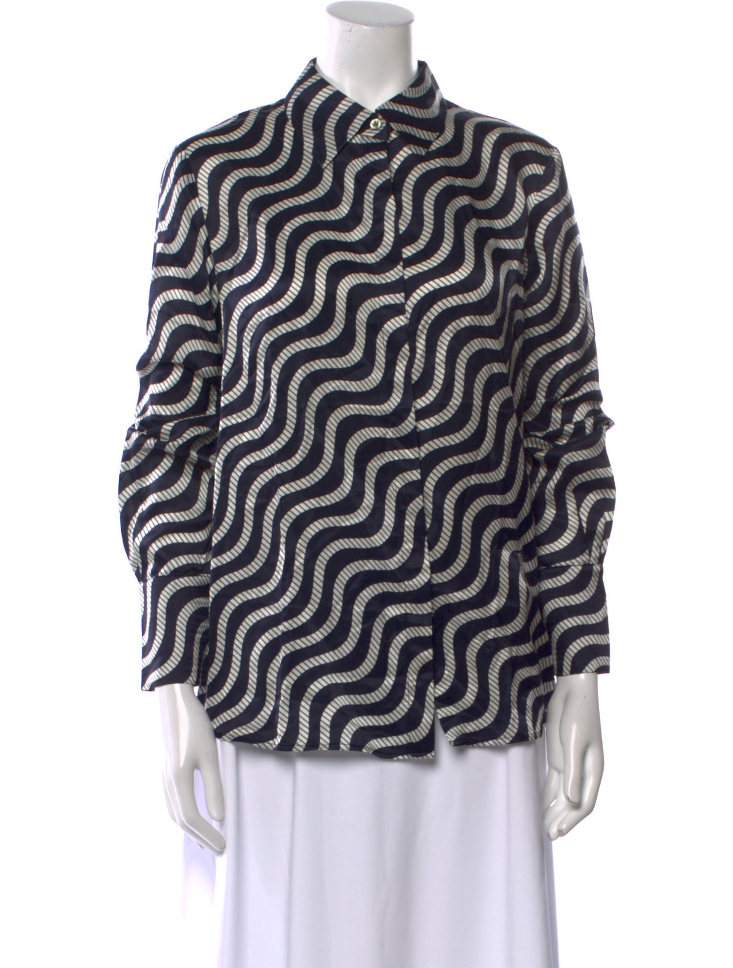 YAITTE Printed Three-Quarter Sleeve Blouse