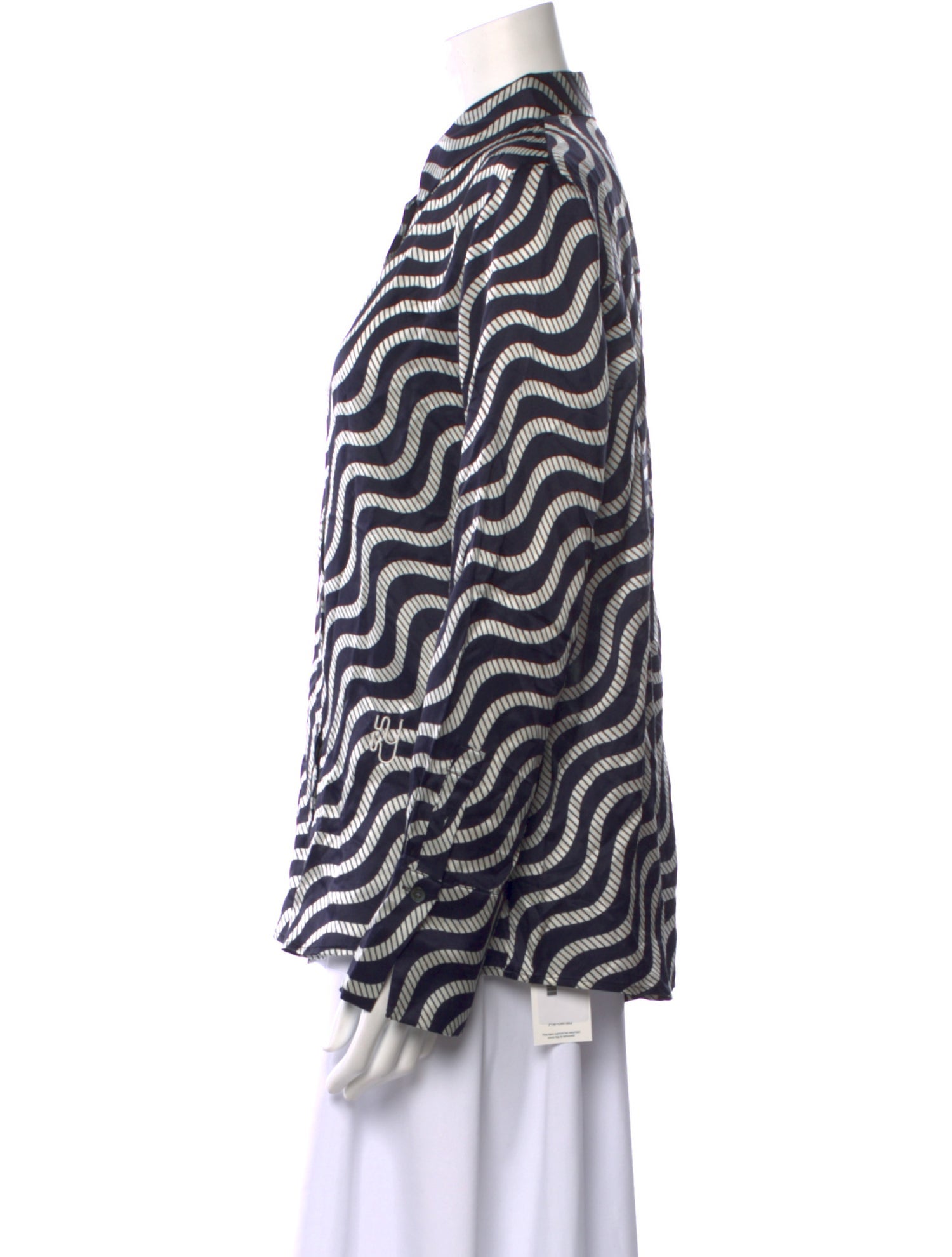 YAITTE Printed Three-Quarter Sleeve Blouse