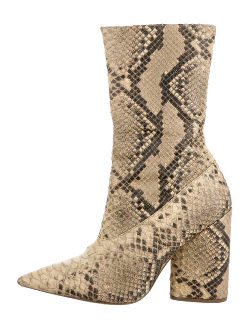 Yeezy Snakeskin Animal Print Boots