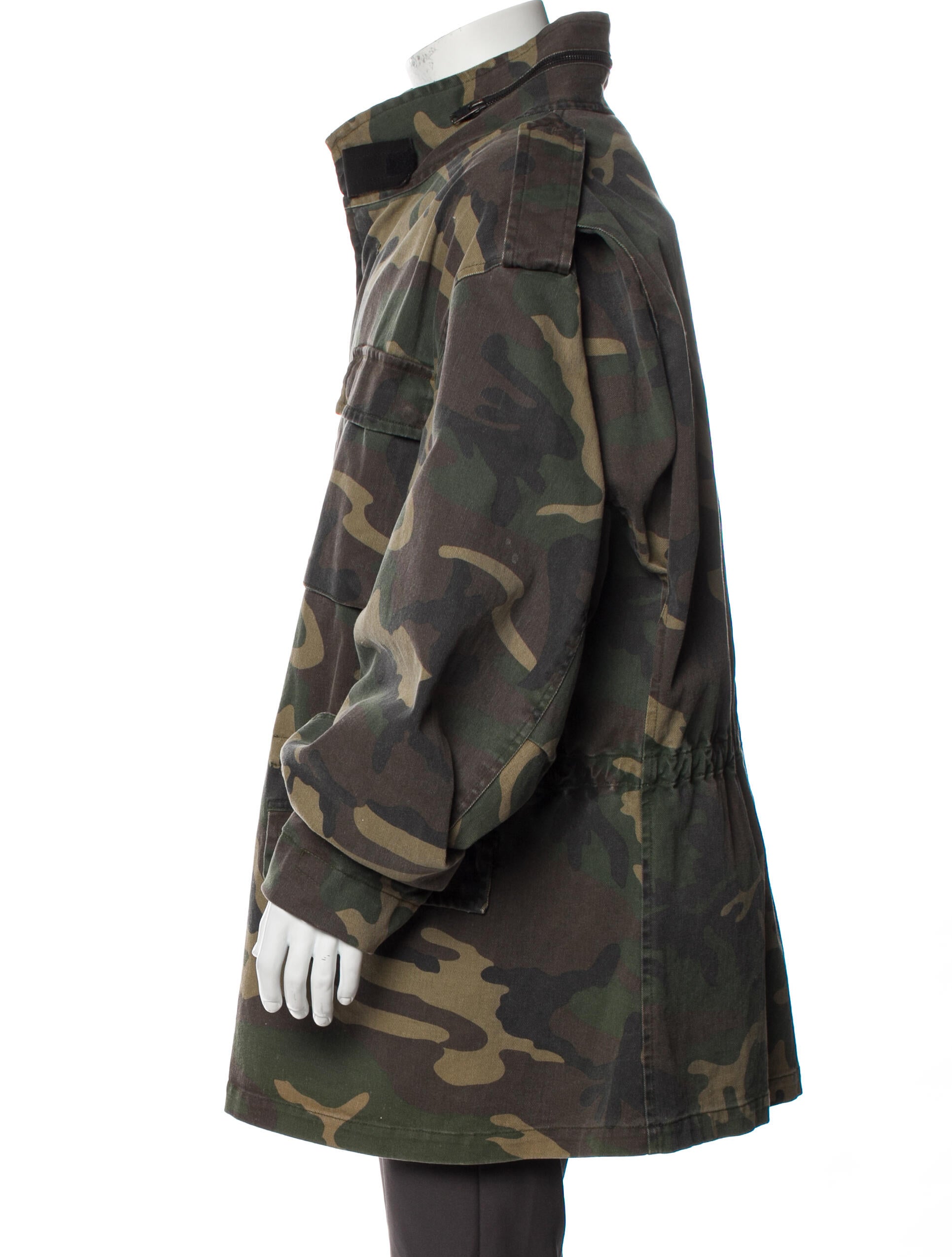 Yeezy Season 4 Military Camouflage Print Parka - Green