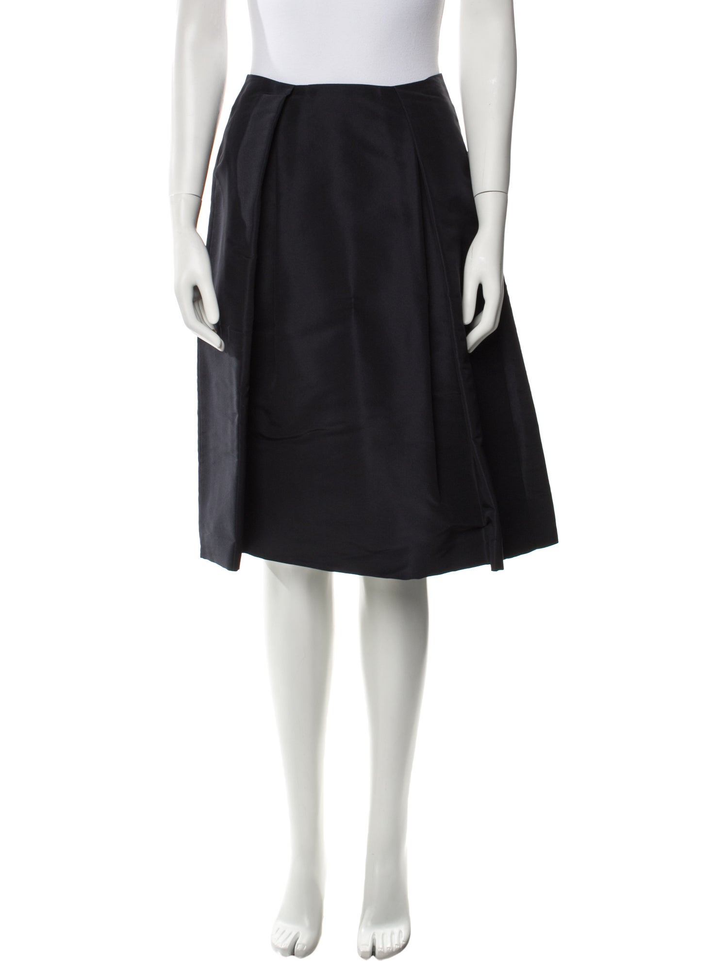 Yeon Pleated Accents Knee-Length Skirt