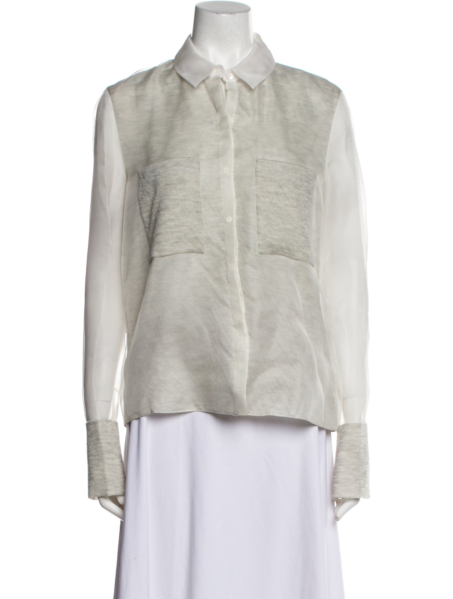 Yeon Silk Long Sleeve Button-Up Top