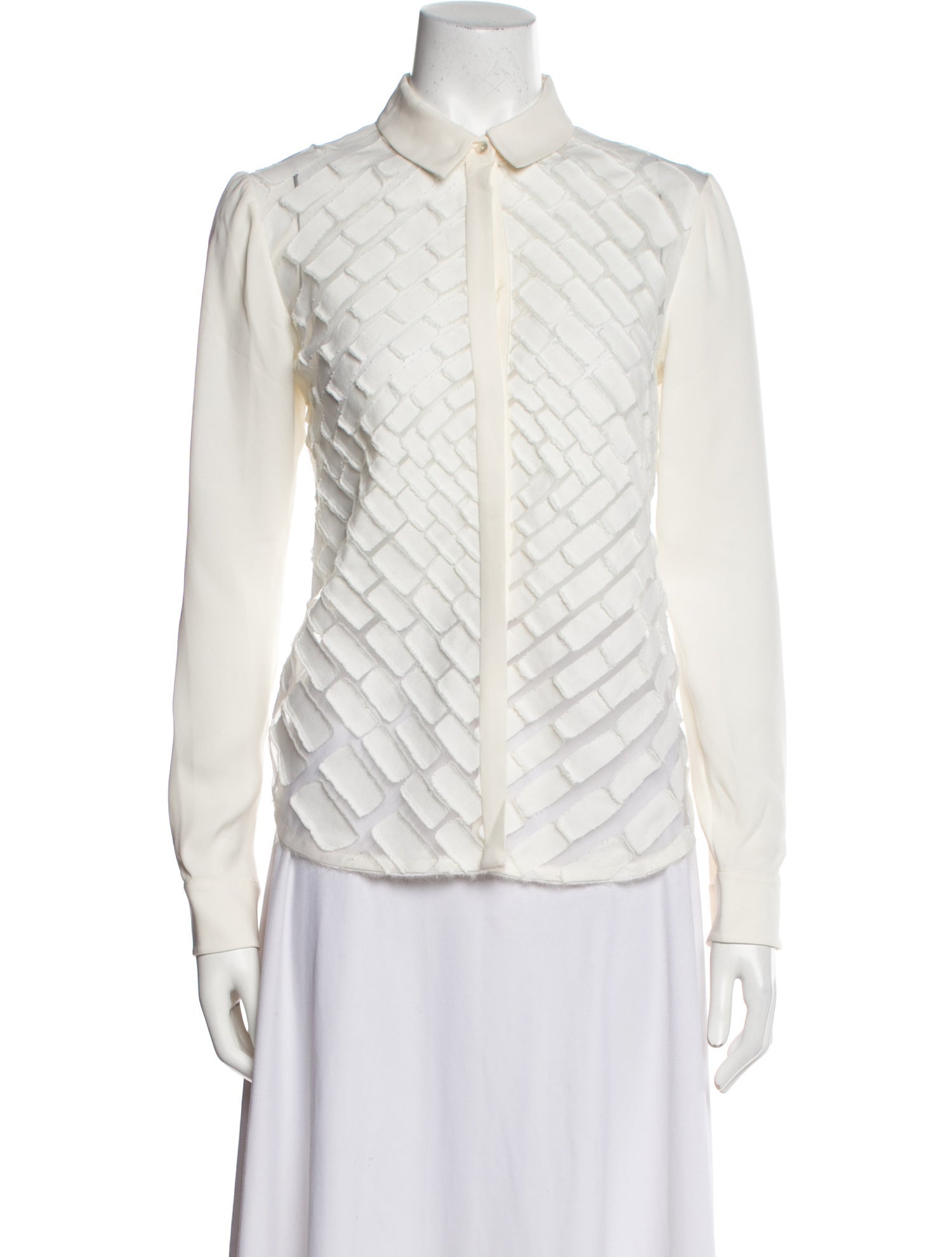 Yeon Plaid Print Long Sleeve Button-Up Top