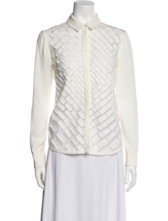 Yeon Plaid Print Long Sleeve Button-Up Top