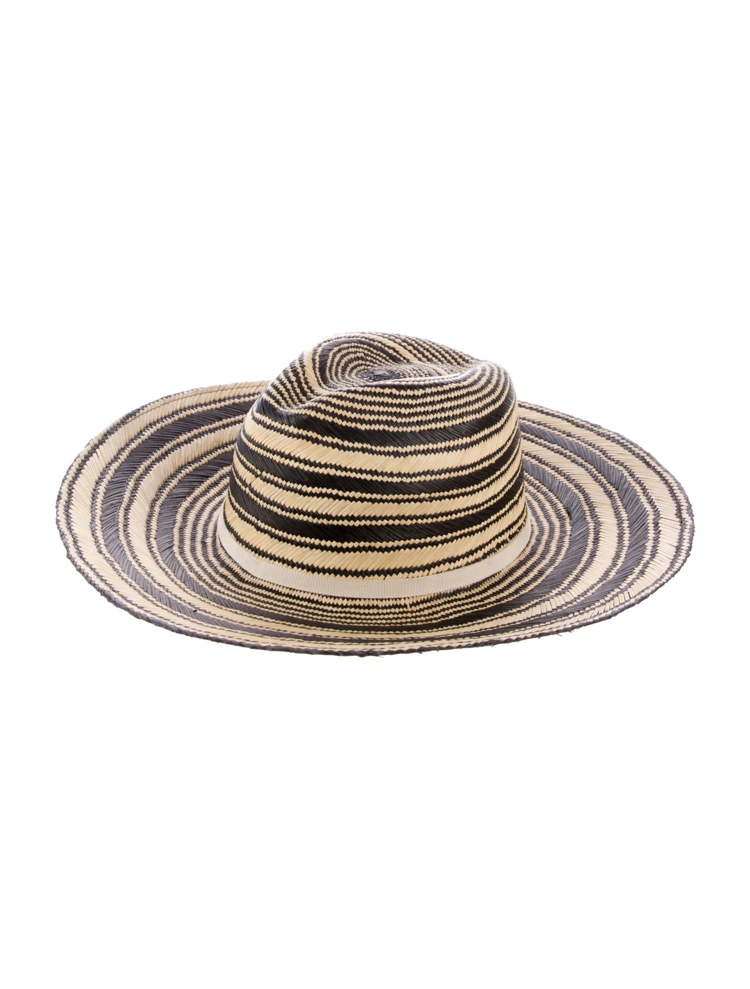 Yestadt Millinery Pattern Print Straw Wide Brim Hat