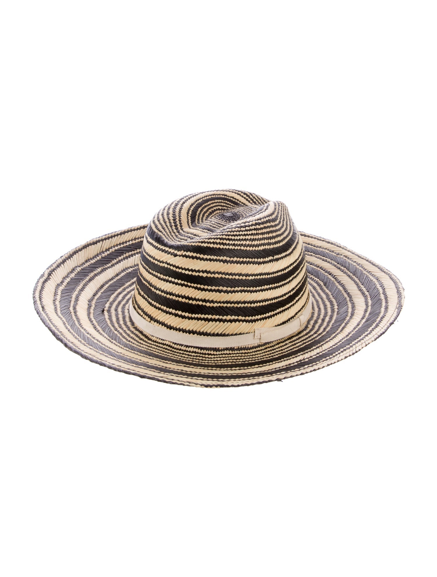 Yestadt Millinery Pattern Print Straw Wide Brim Hat