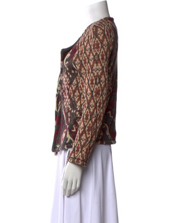 Maison Olga Printed Open Front Sweater