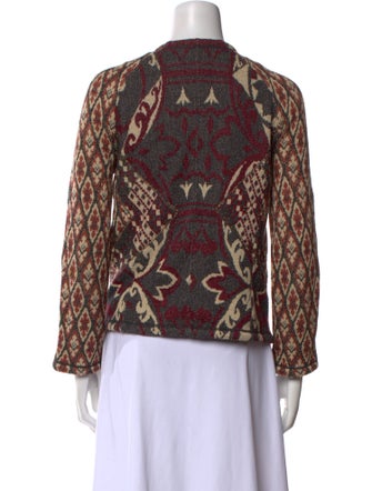 Maison Olga Printed Open Front Sweater