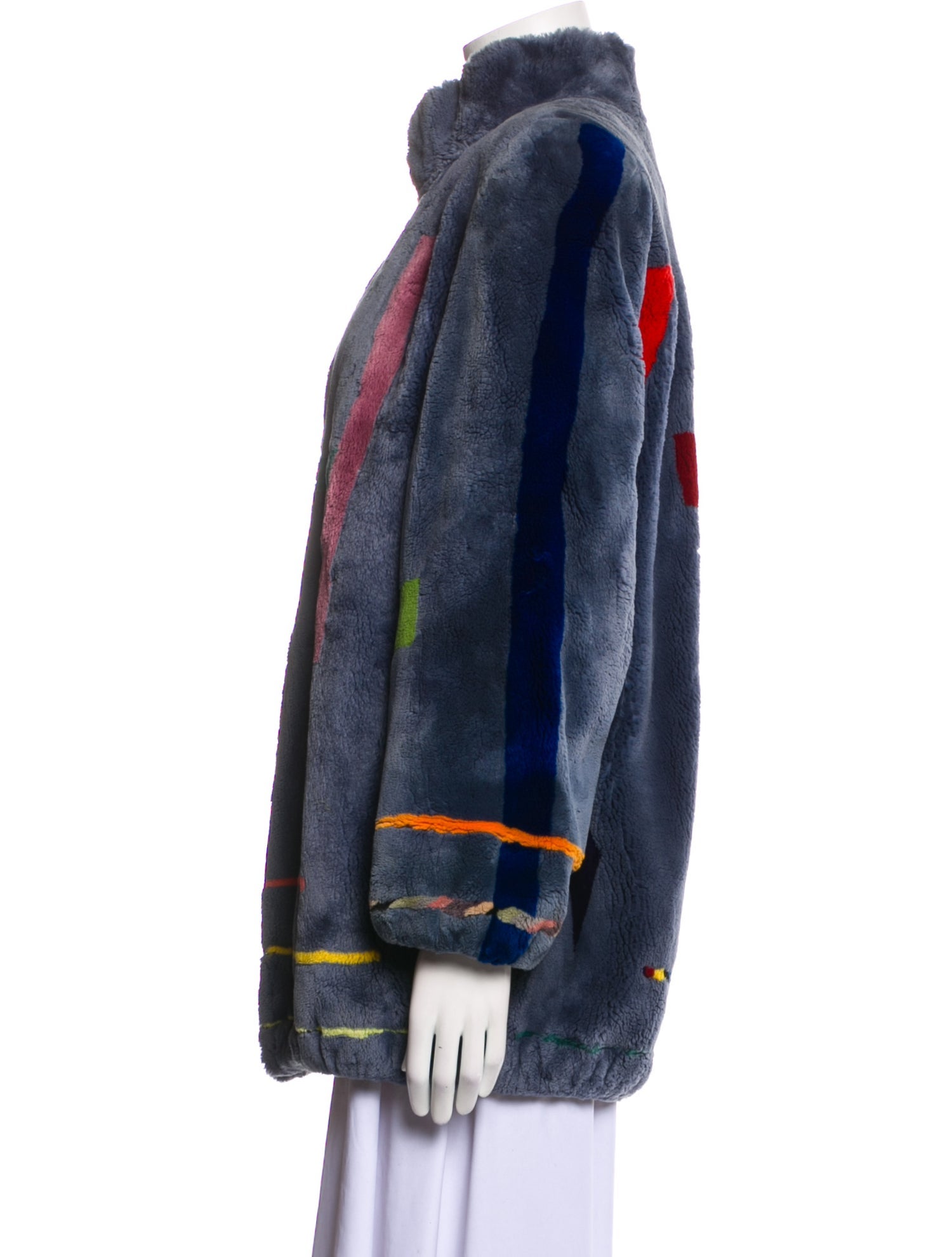 York Furrier Printed Faux Fur Jacket