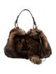 Ralph Lauren Leather-Trimmed Faux Fur Hobo