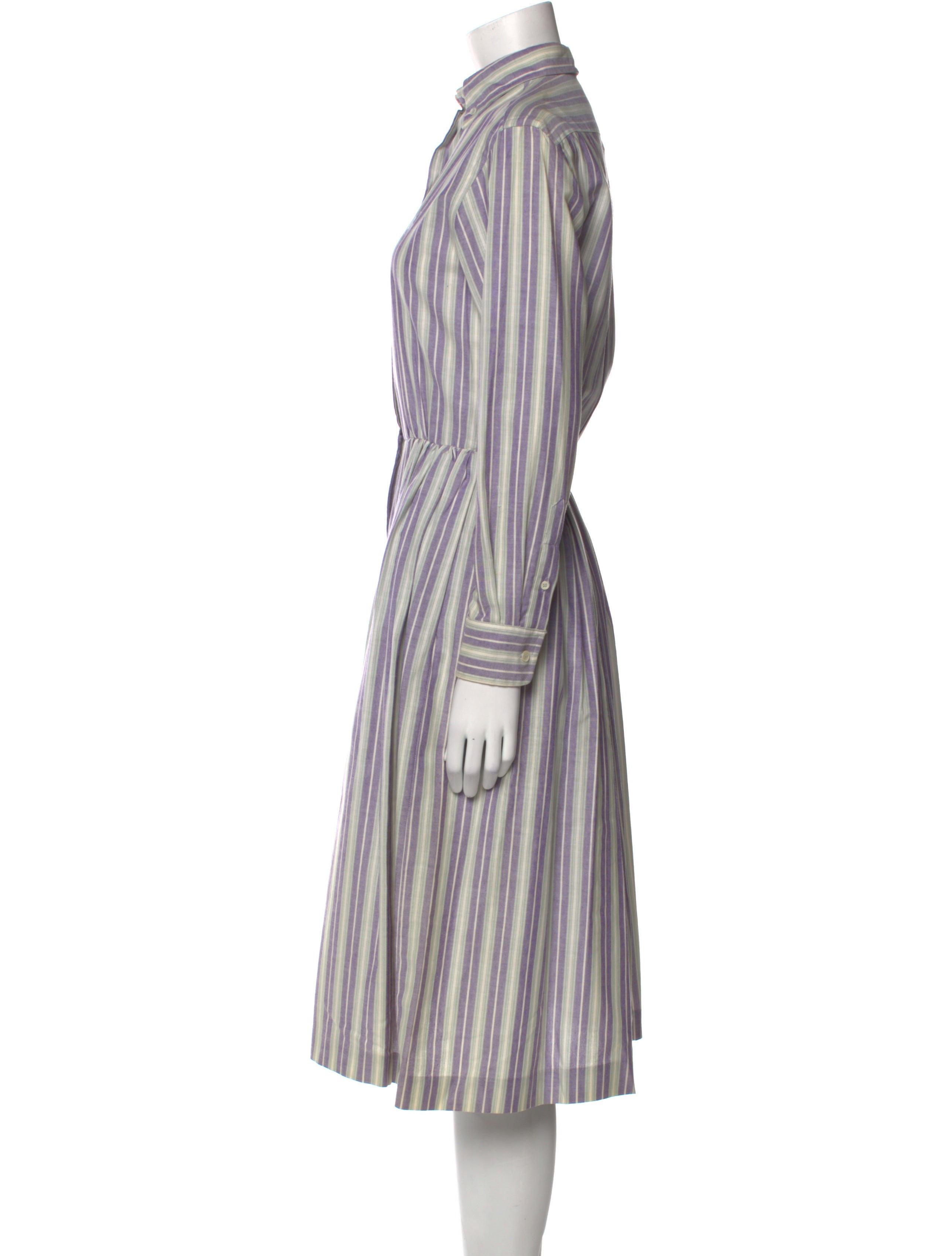 Ralph Lauren Striped Midi Length Dress