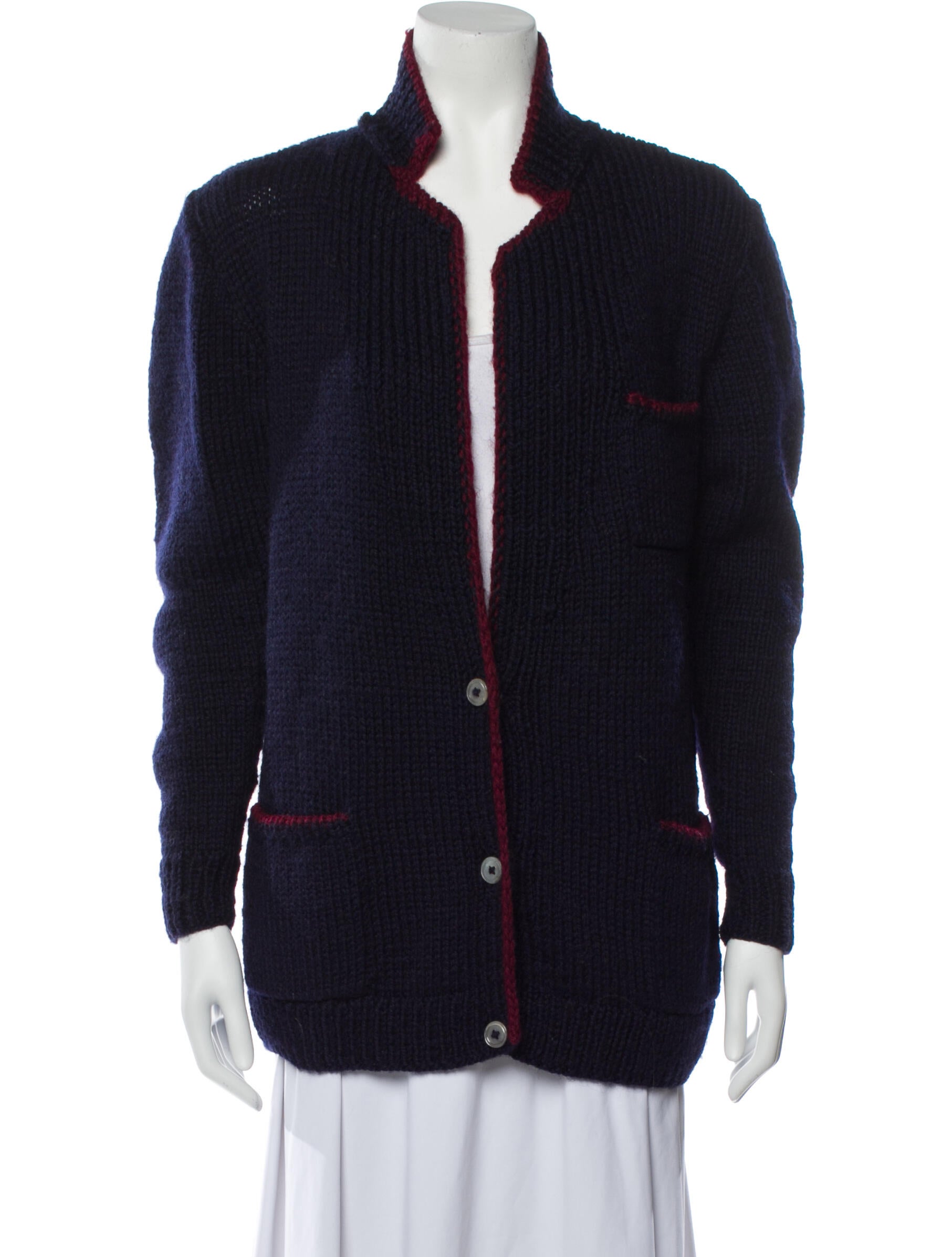 Ralph Lauren Mock Neck Sweater - Blue Knitwear, Clothing - WYG106772