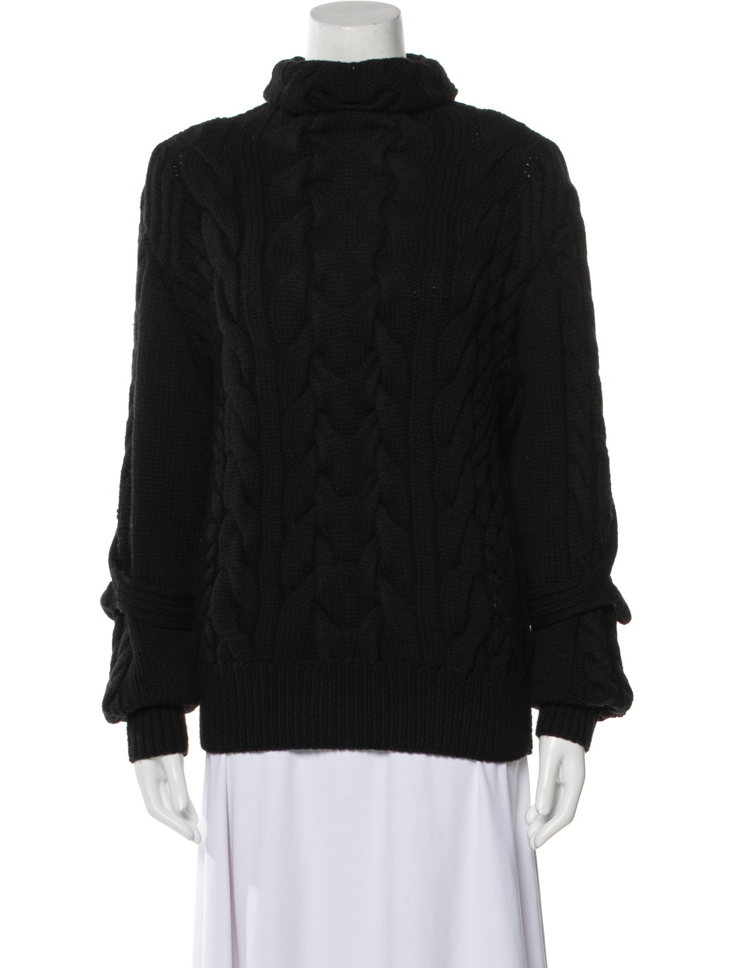 Ralph Lauren Mock Neck Sweater - Black Knitwear, Clothing - WYG111425