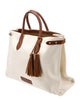 Ralph Lauren Leather Trim Canvas Tote Bag