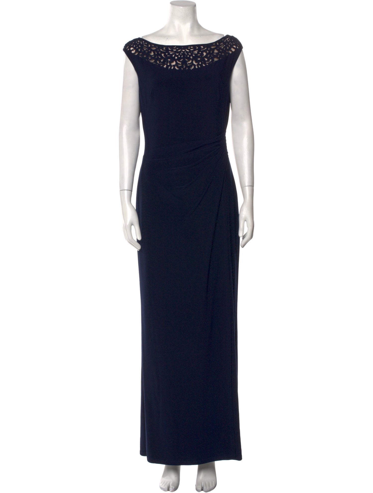 Ralph Lauren Bateau Neckline Long Dress - Black Dresses, Clothing ...