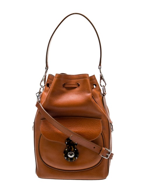 Ralph Lauren Solid Leather Bucket Bag