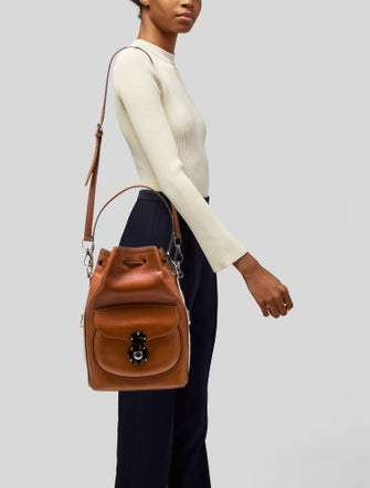 Ralph Lauren Solid Leather Bucket Bag