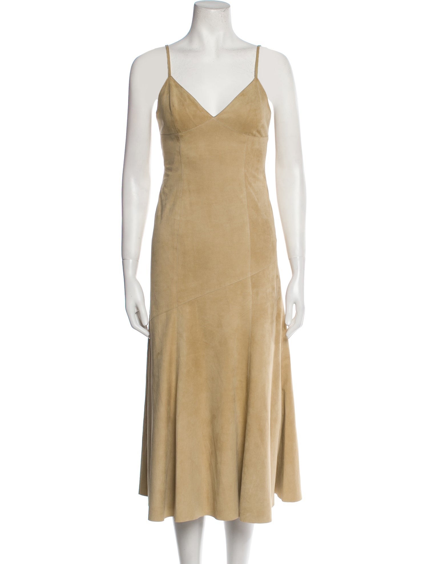 Ralph Lauren Leather Long Dress - Neutrals Dresses, Clothing ...