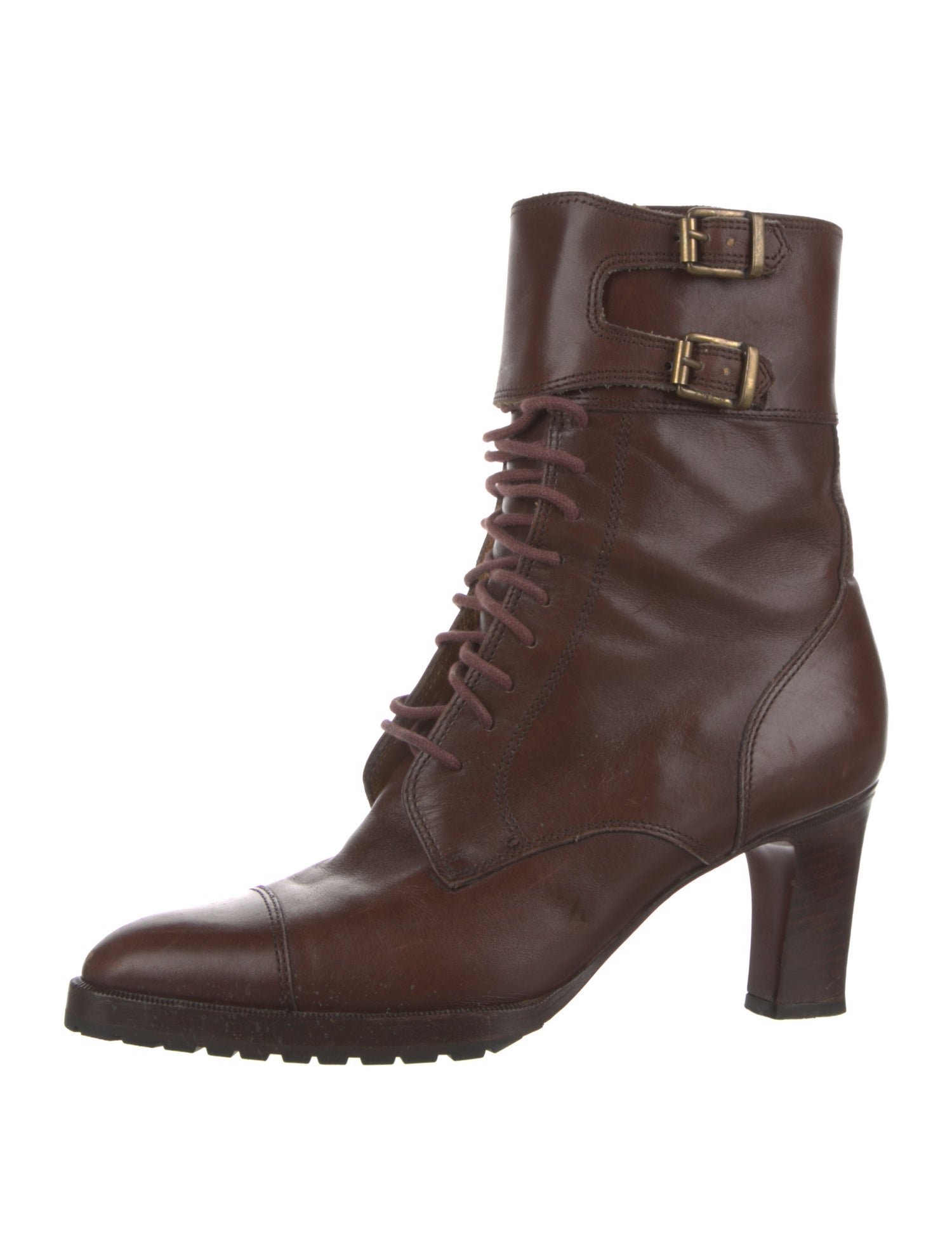 Ralph Lauren Leather Combat Boots