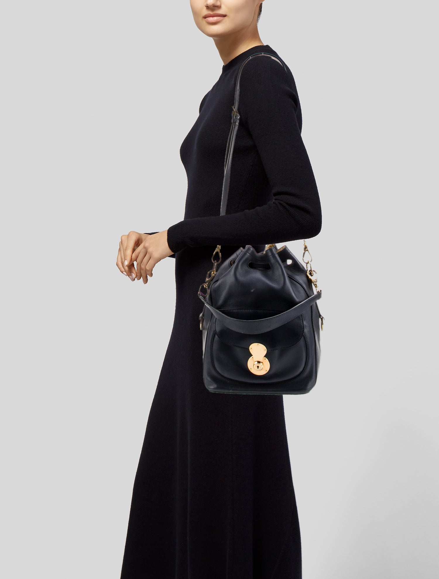 Ralph Lauren Leather Top Handle Bag