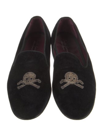 Ralph Lauren Suede Graphic Print Loafers