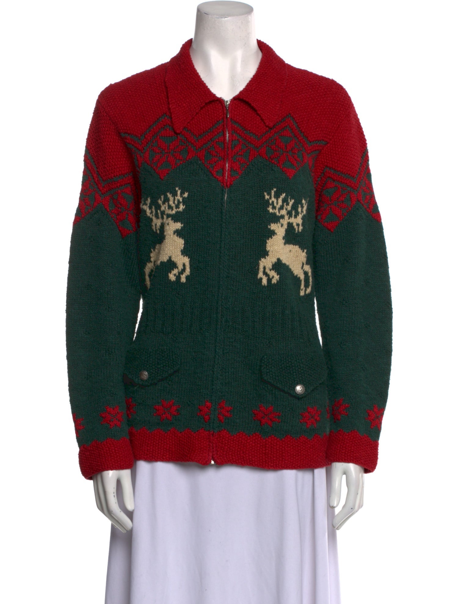 Lauren Ralph Lauren Printed V-Neck Sweater