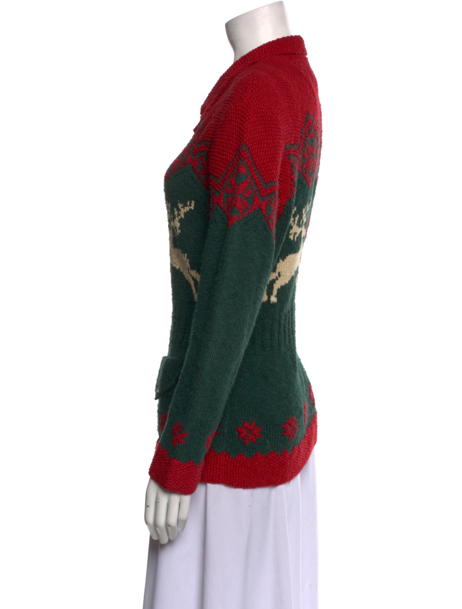 Lauren Ralph Lauren Printed V-Neck Sweater