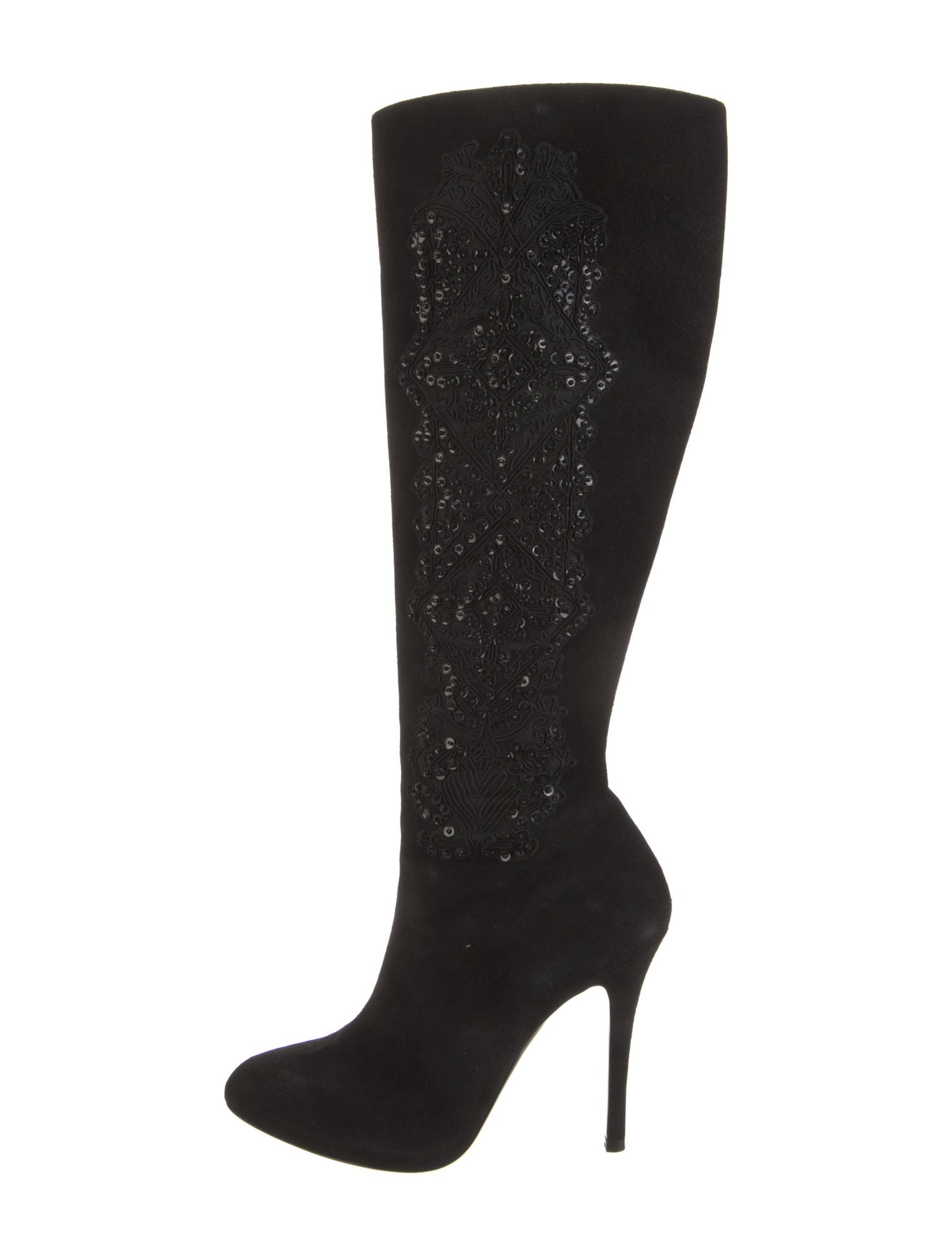 Ralph Lauren Suede Sequin Embellishments Boots