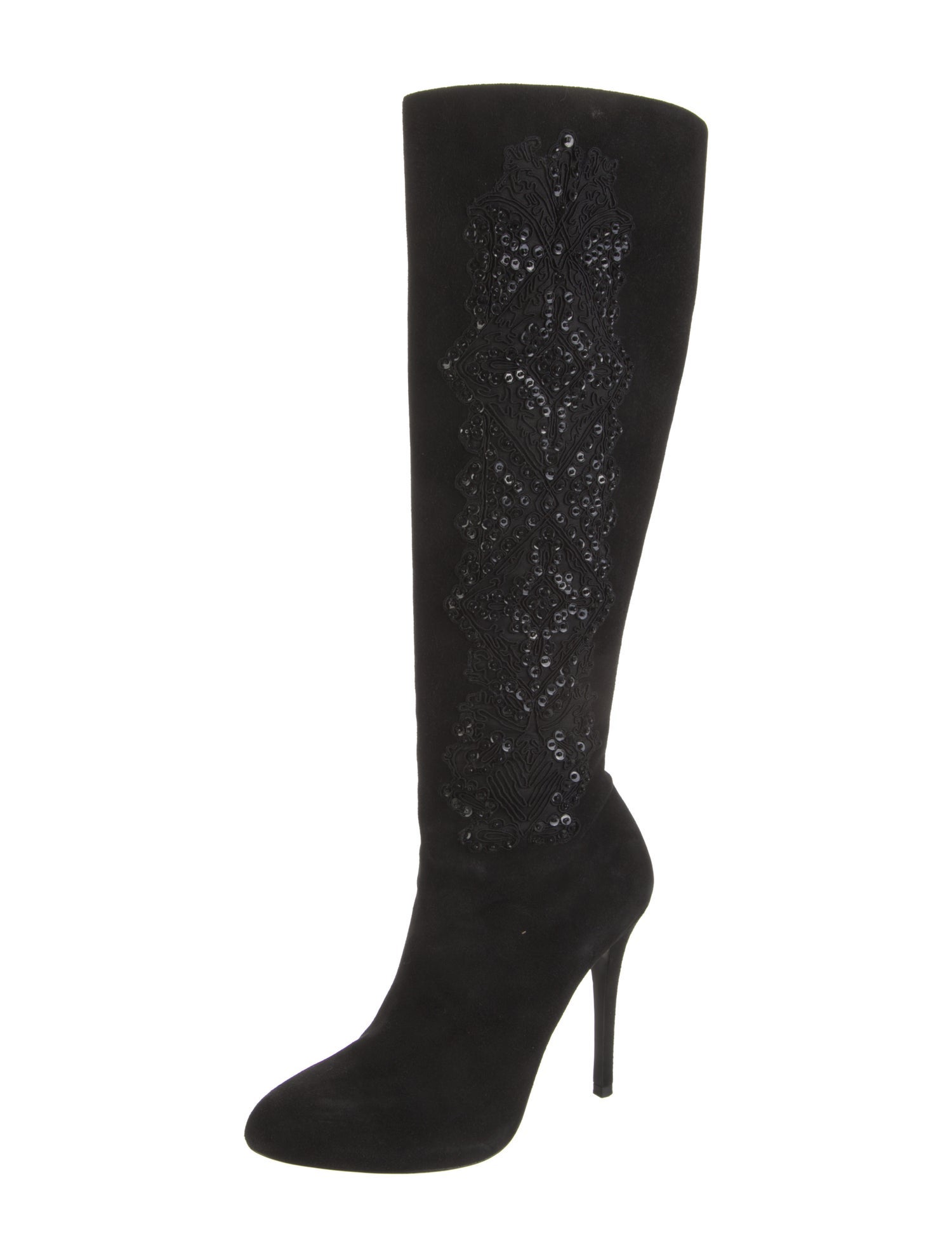 Ralph Lauren Suede Sequin Embellishments Boots