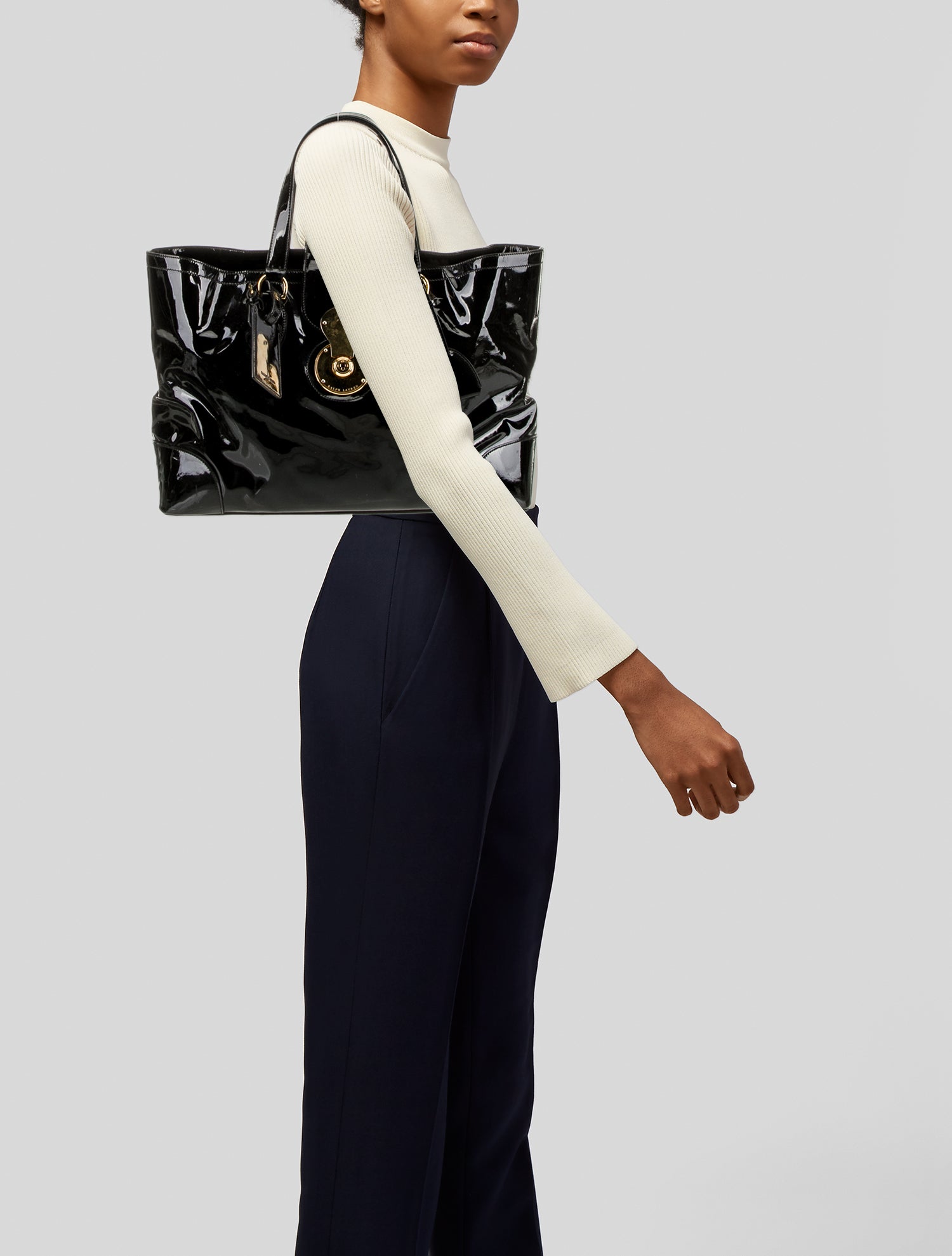 Ralph Lauren Patent Leather Tote