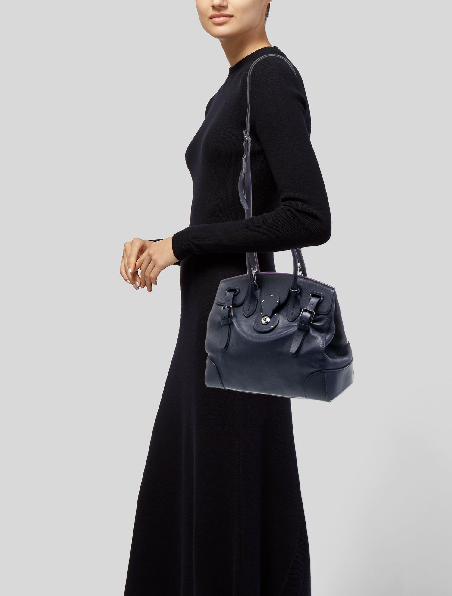 Ralph Lauren Leather Top Handle Bag