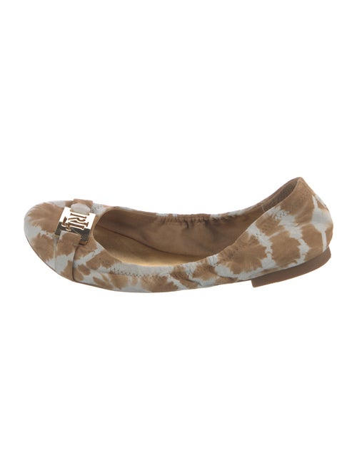 Ralph Lauren Suede Printed Ballet Flats