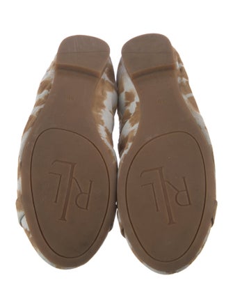 Ralph Lauren Suede Printed Ballet Flats