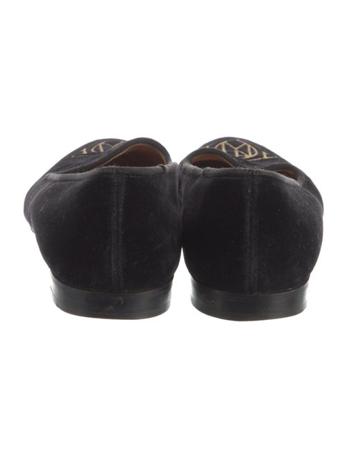 Ralph Lauren Velvet Embroidered Accent Loafers