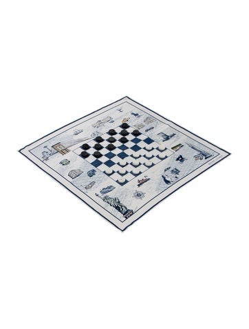 Ralph Lauren Decorative Accents Patterned Silk Luxury Soft Checkers Game Set