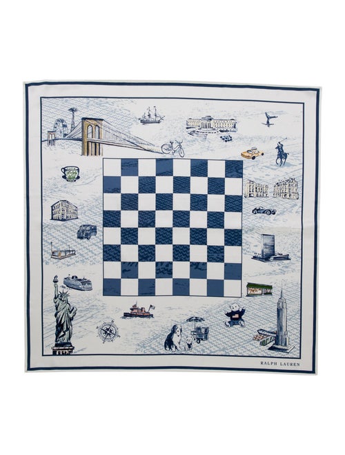 Ralph Lauren Patterned Silk Luxury Soft Checkers Game Set