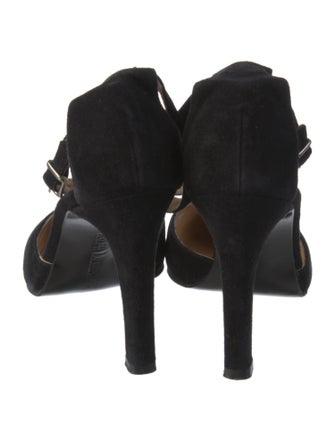 Ralph Lauren Suede T-Strap Pumps