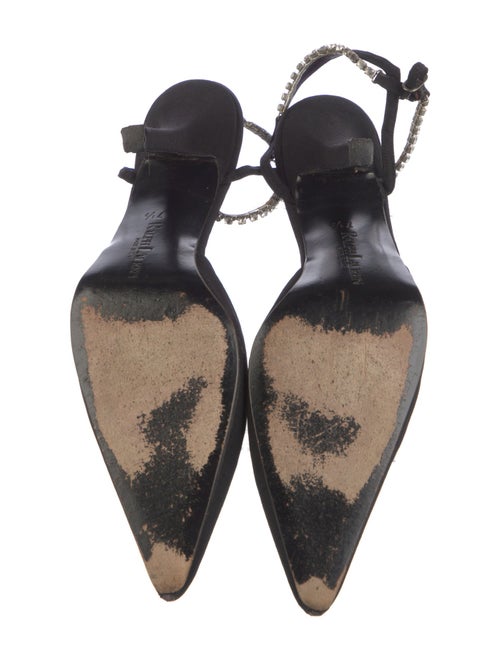 Ralph Lauren Canvas Crystal Embellishments Slingback Pumps