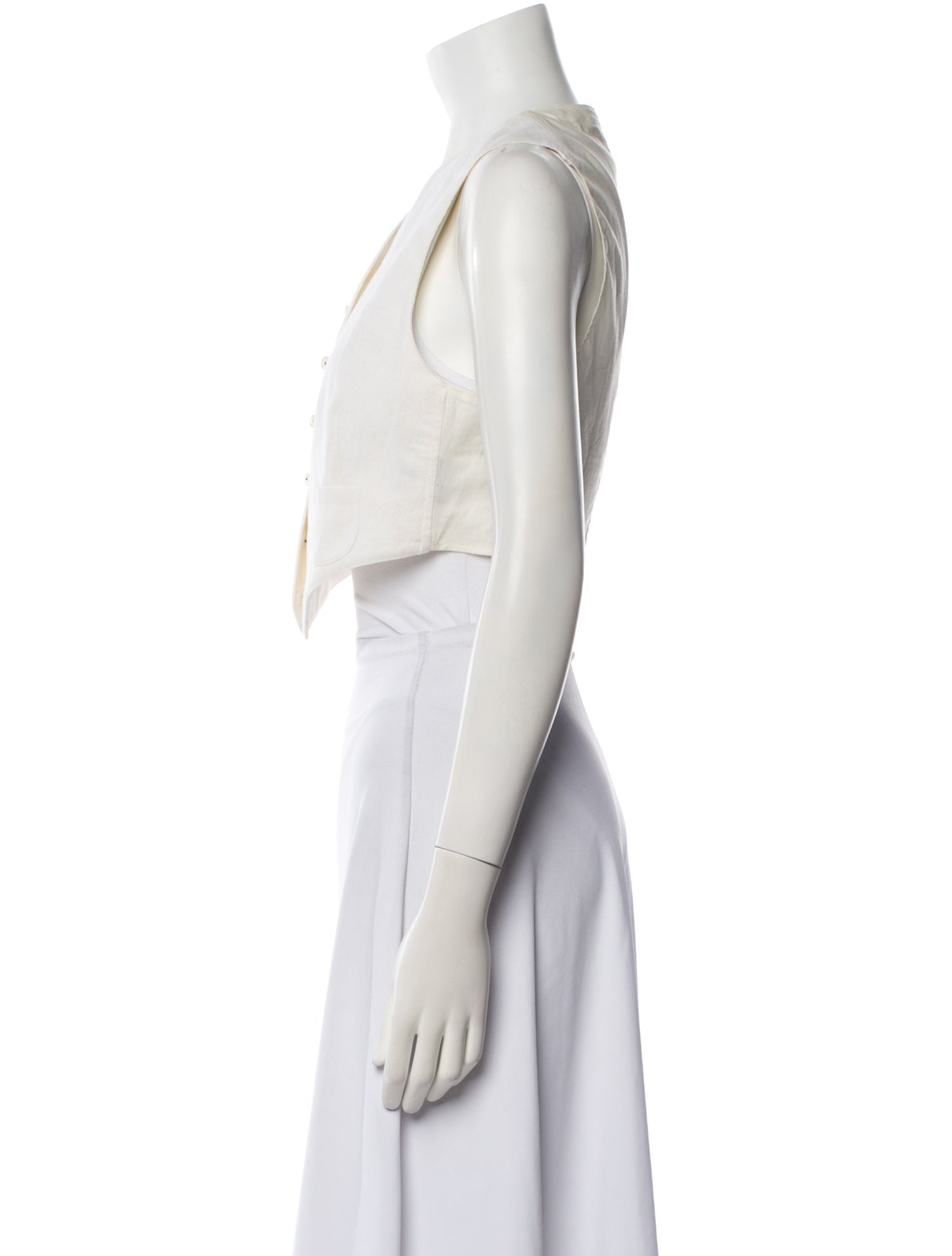 Ralph Lauren Linen V-Neck Crop Top