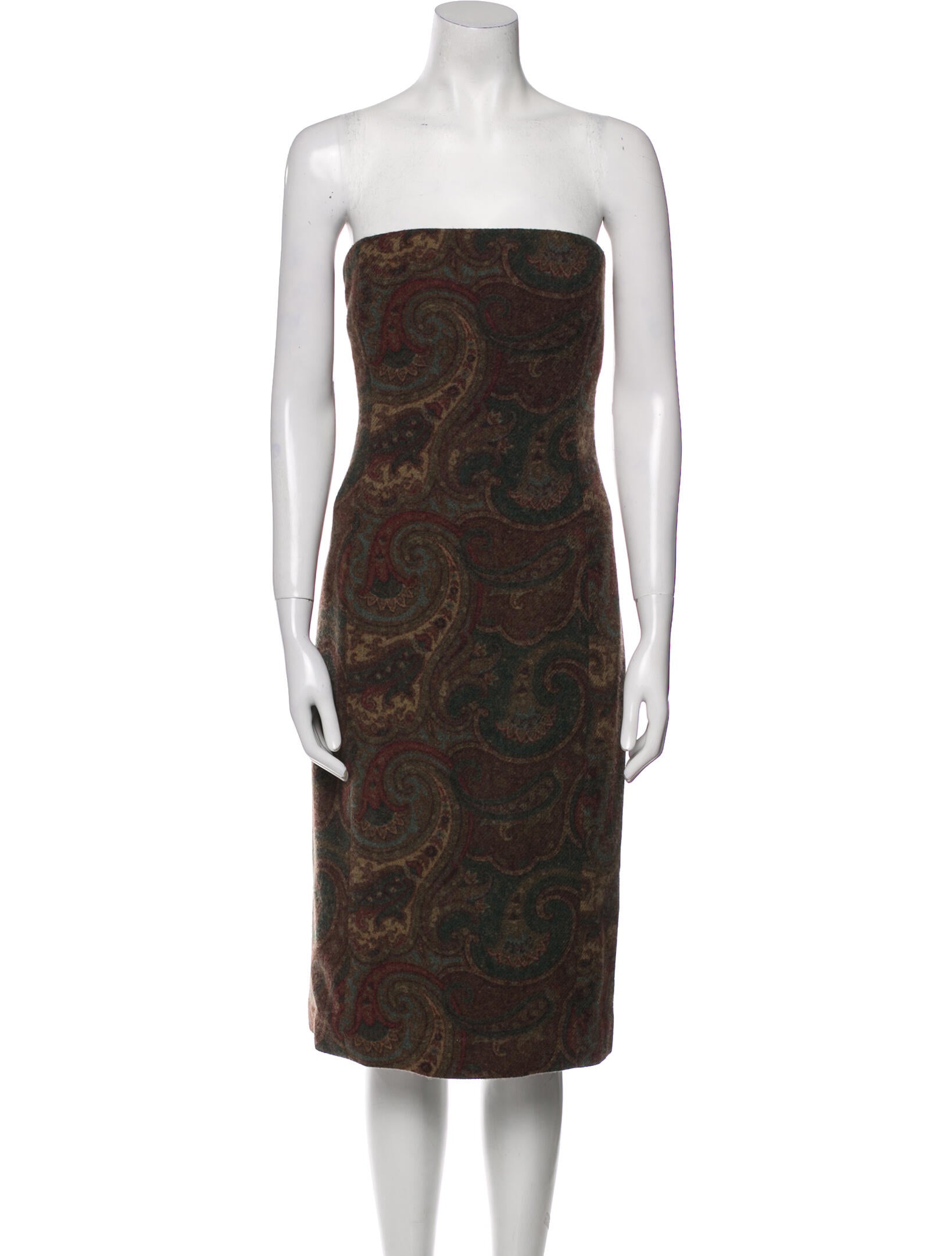 Ralph Lauren Lambswool Paisley Print Skirt Suit