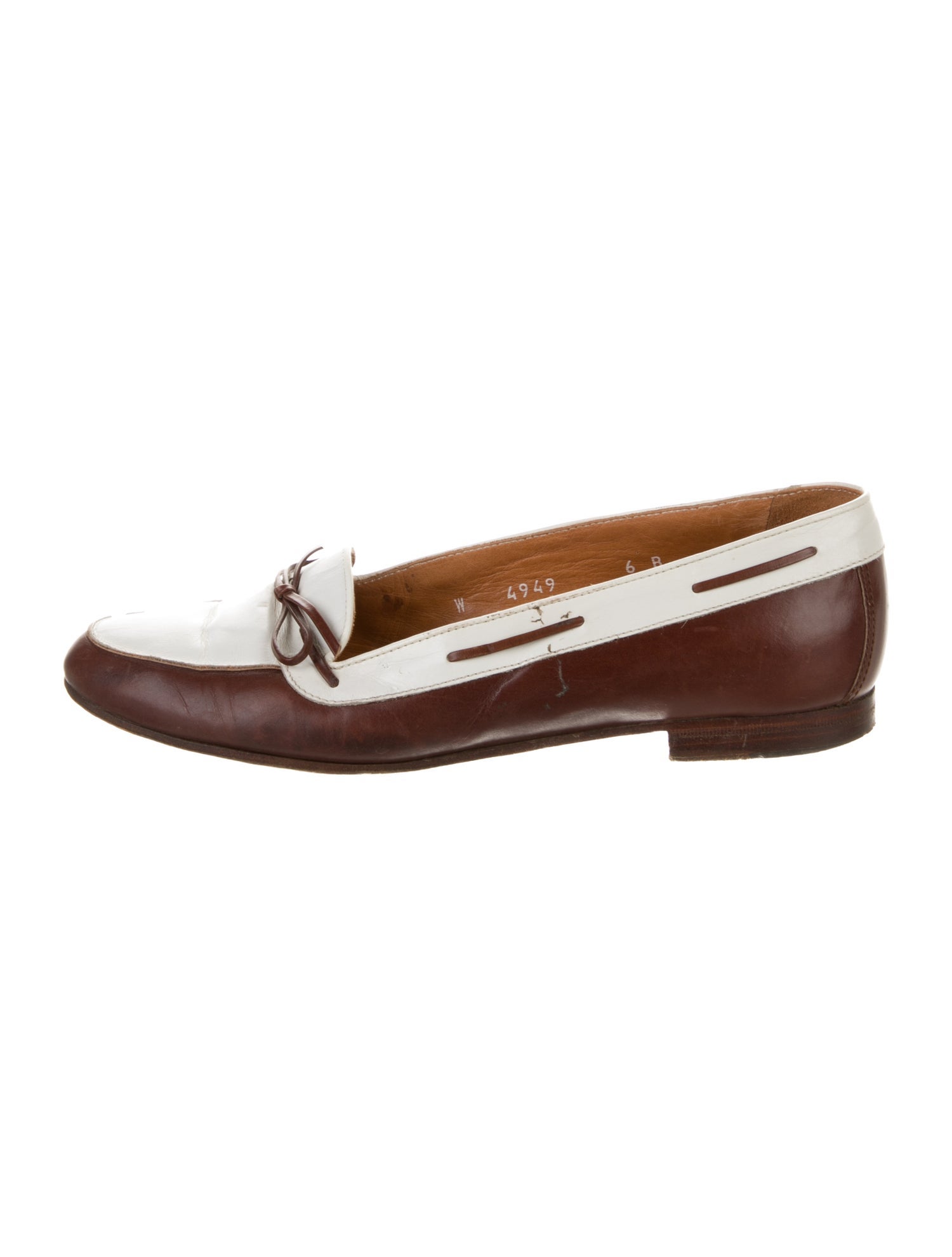 Ralph Lauren Leather Colorblock Pattern Loafers