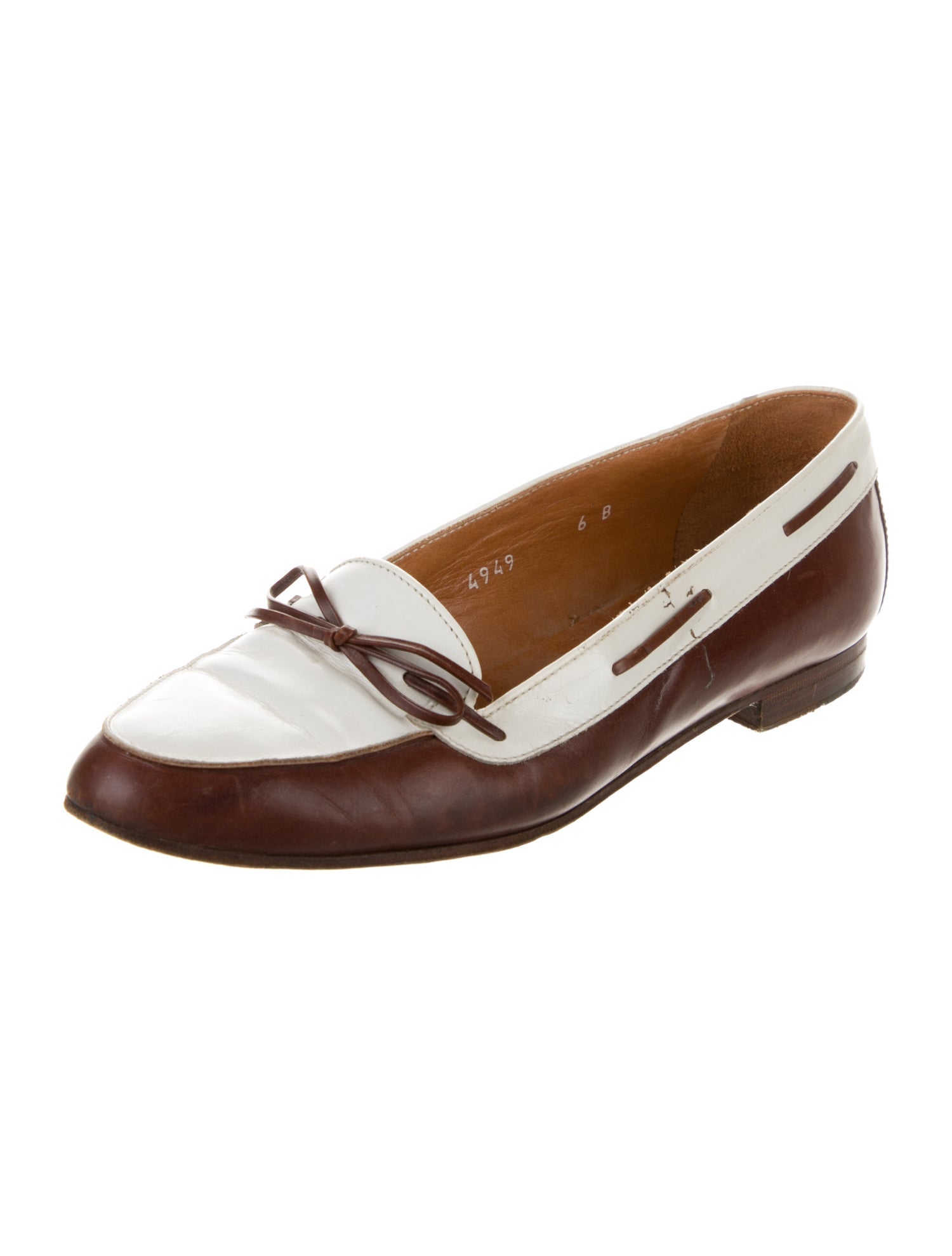Ralph Lauren Leather Colorblock Pattern Loafers