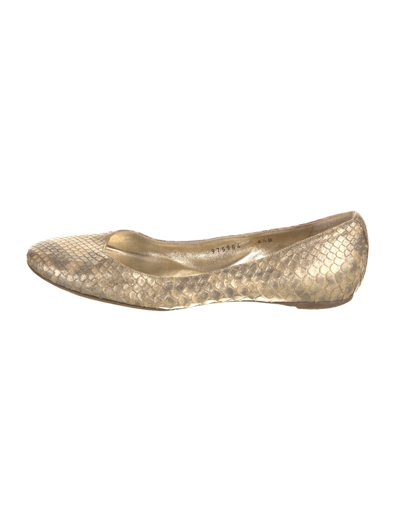 Ralph Lauren Leather Animal Print Ballet Flats