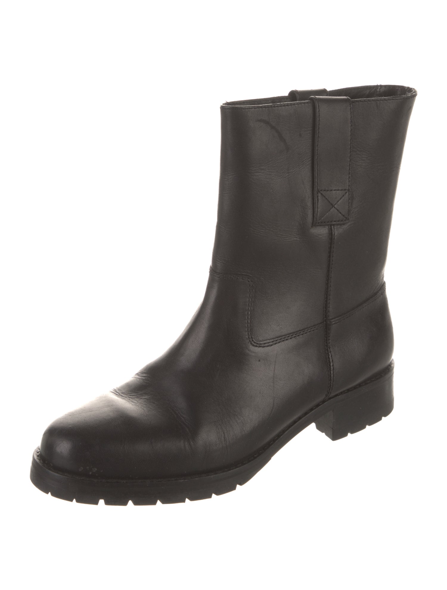Ralph Lauren Leather Moto Boots