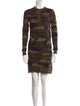 Ralph Lauren Camouflage Print Mini Dress