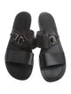 Ralph Lauren Leather Embroidered Accent Slides