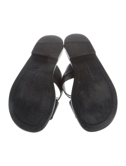 Ralph Lauren Leather Embroidered Accent Slides