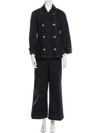 Ralph Lauren Whipstitch Trim Pantsuit