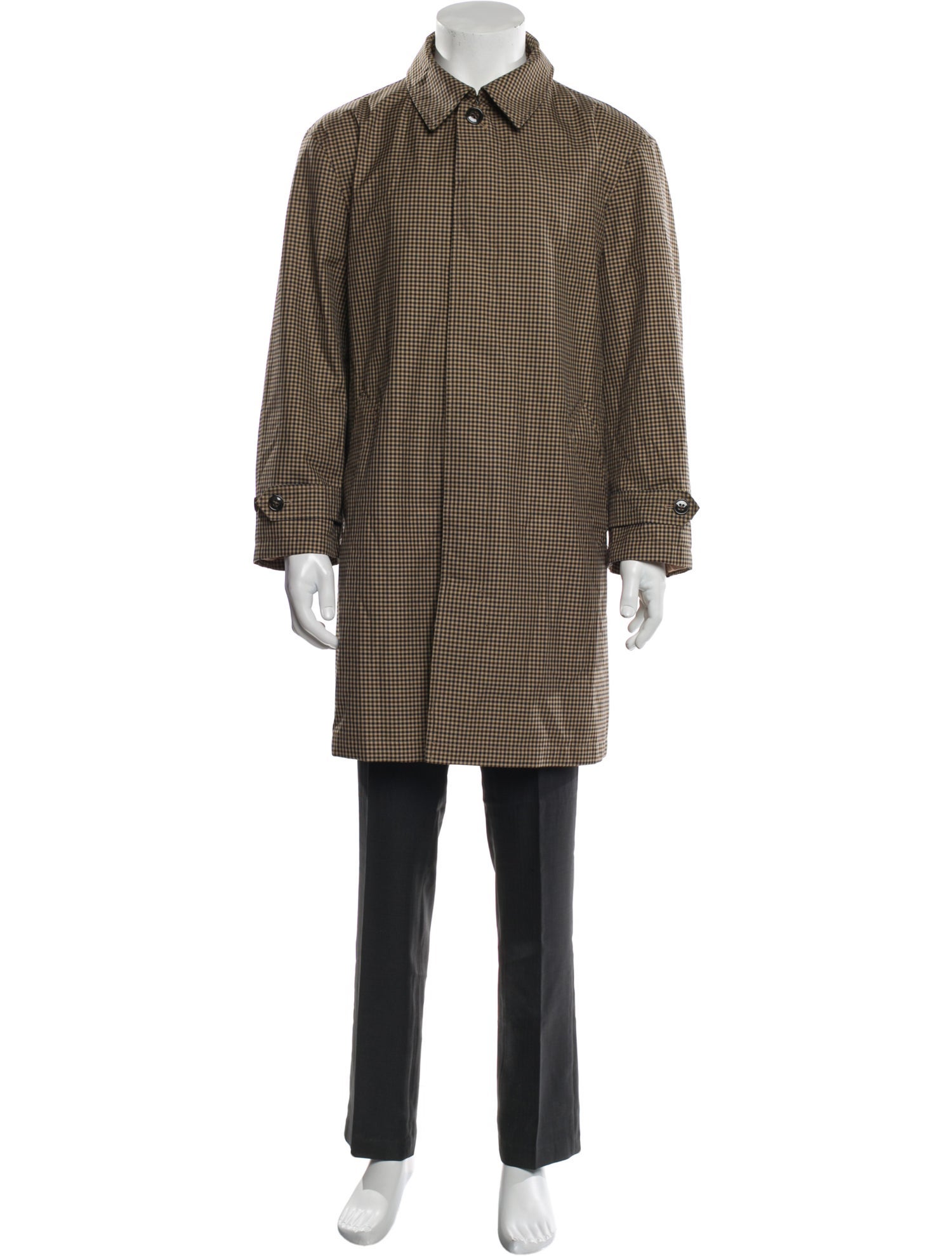 Ralph Lauren Plaid Print Overcoat