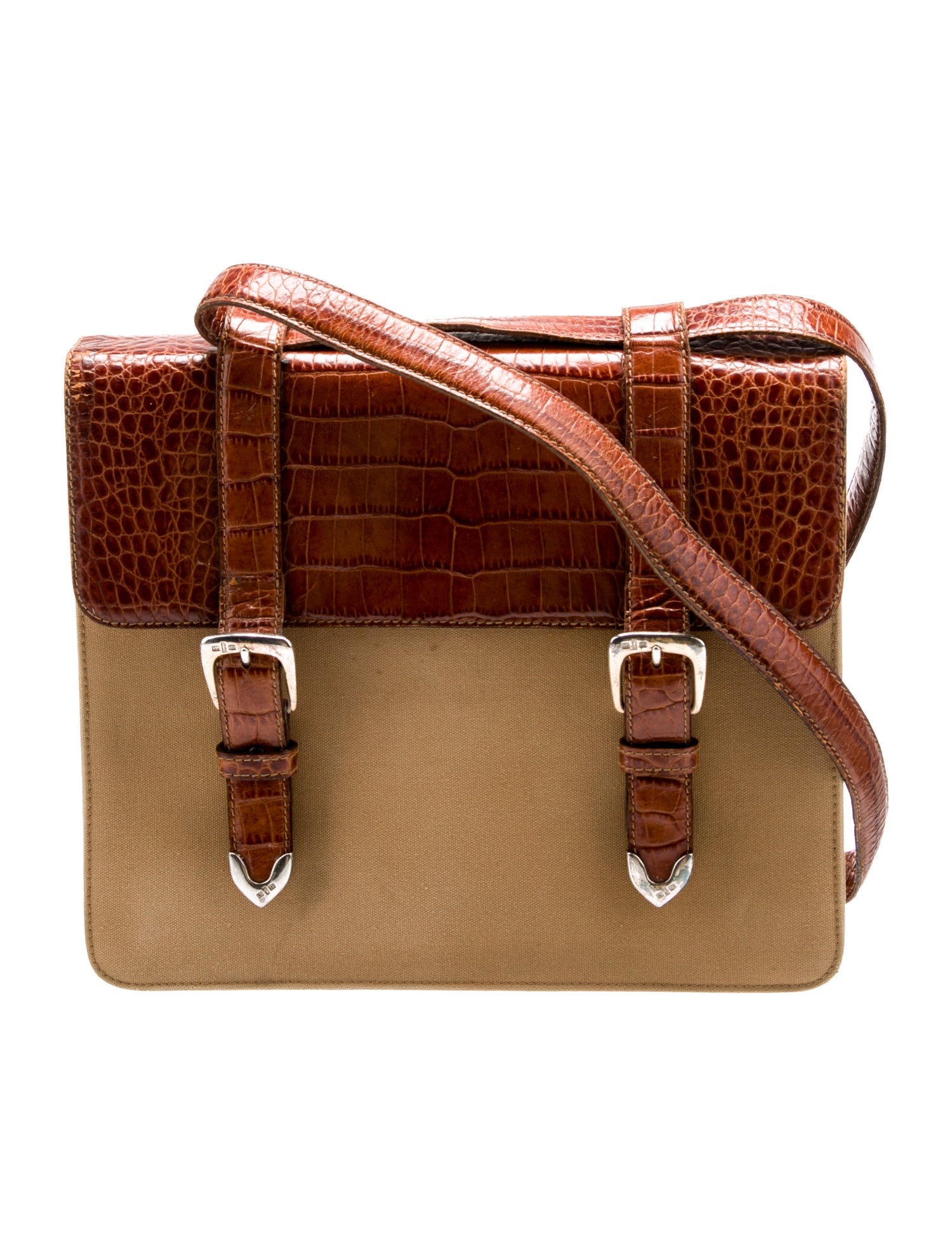 Ralph Lauren Embossed Leather Crossbody Bag